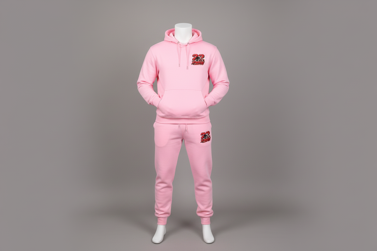 22 DOWN Hoodie + Jogger Set in Pink
