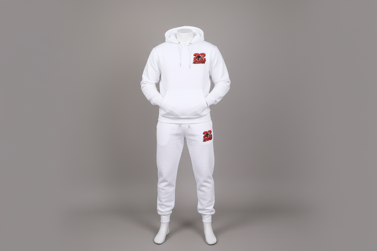 22 DOWN Hoodie + Jogger Set in Red