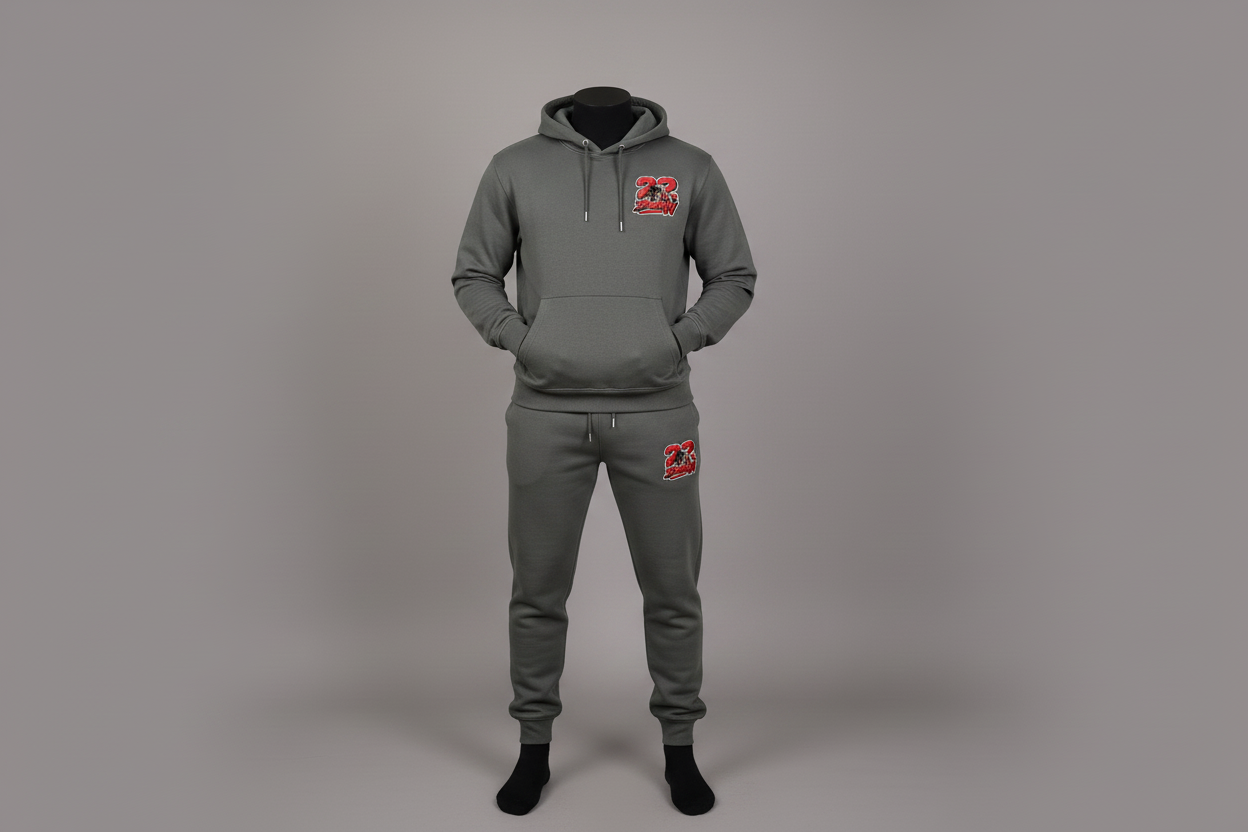 22 DOWN Hoodie + Jogger Set in Dark Grey