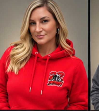 22 DOWN Surrender Hoodie in Red