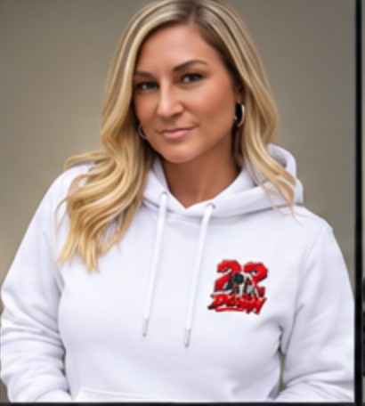 22 DOWN Surrender Hoodie in White