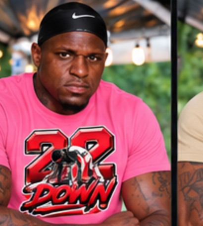 22 DOWN Signature Tee in Pink
